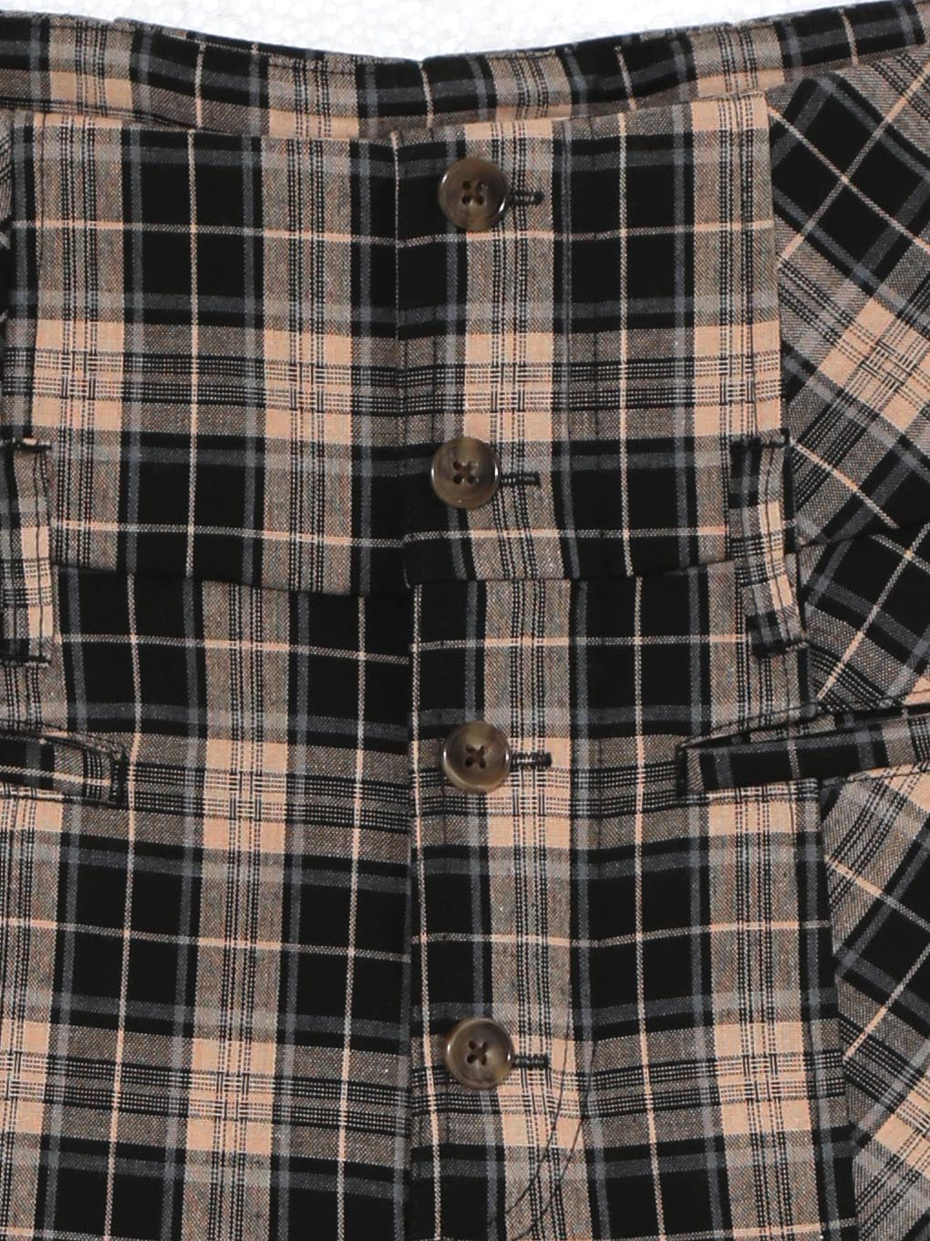 High waist check pants