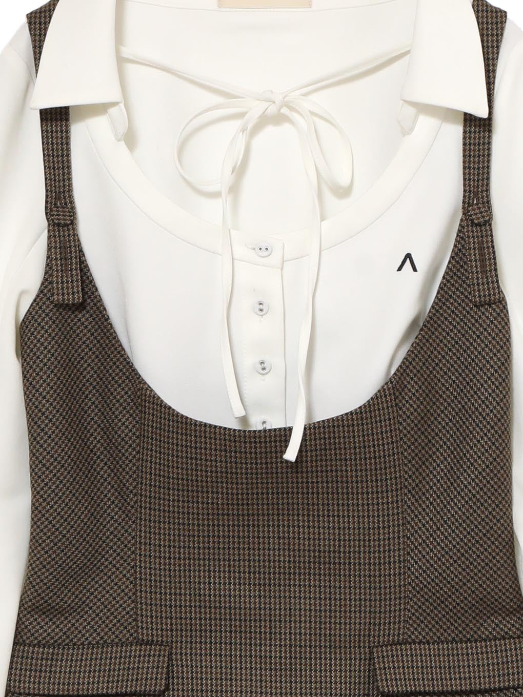 ANDMARY】Rachell check layered dress