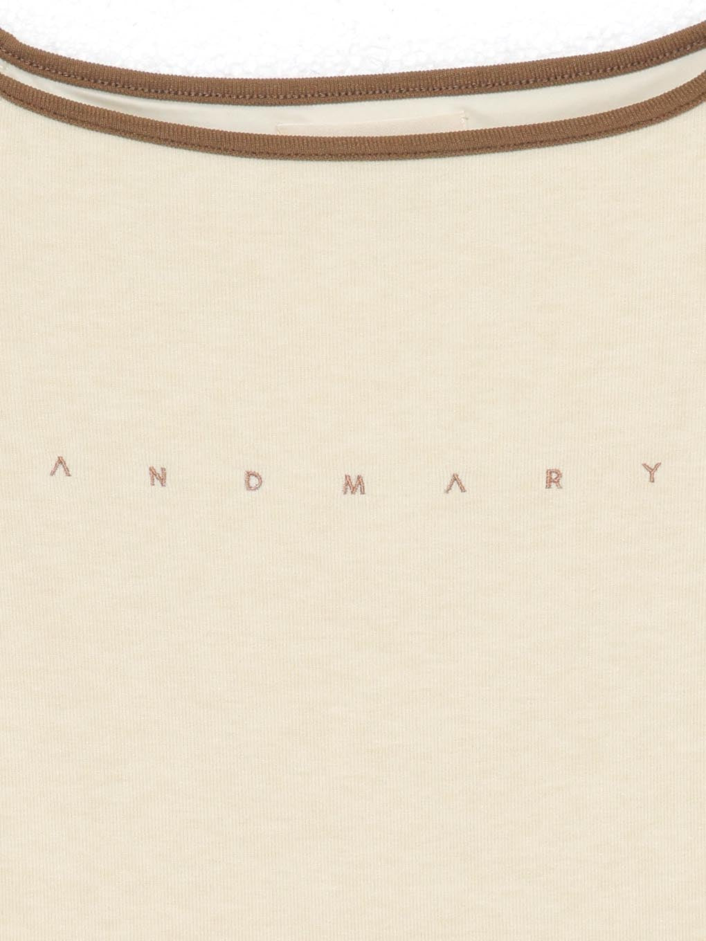 ANDMARY】Mary logo piping tops