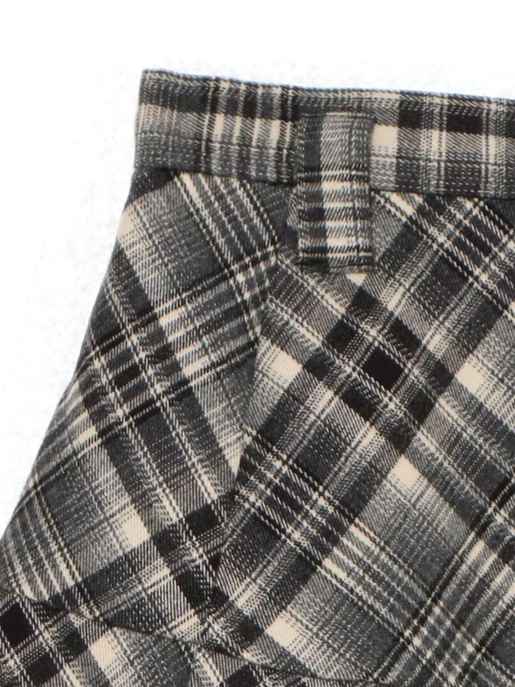 Coco check mini pleats skirt