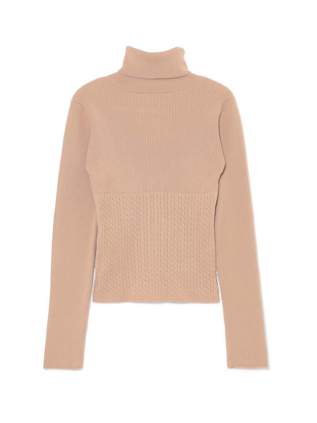 Jacquard turtleneck tops