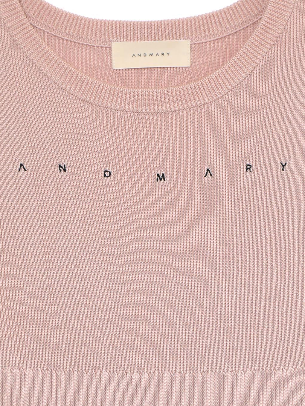 トップス Mary logo tops andmary ANDMARY】Mary logo silk tops