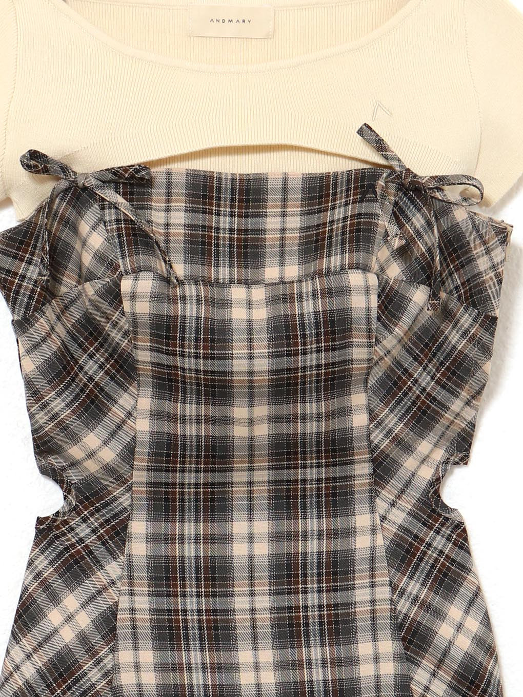 Karen check mini dress
