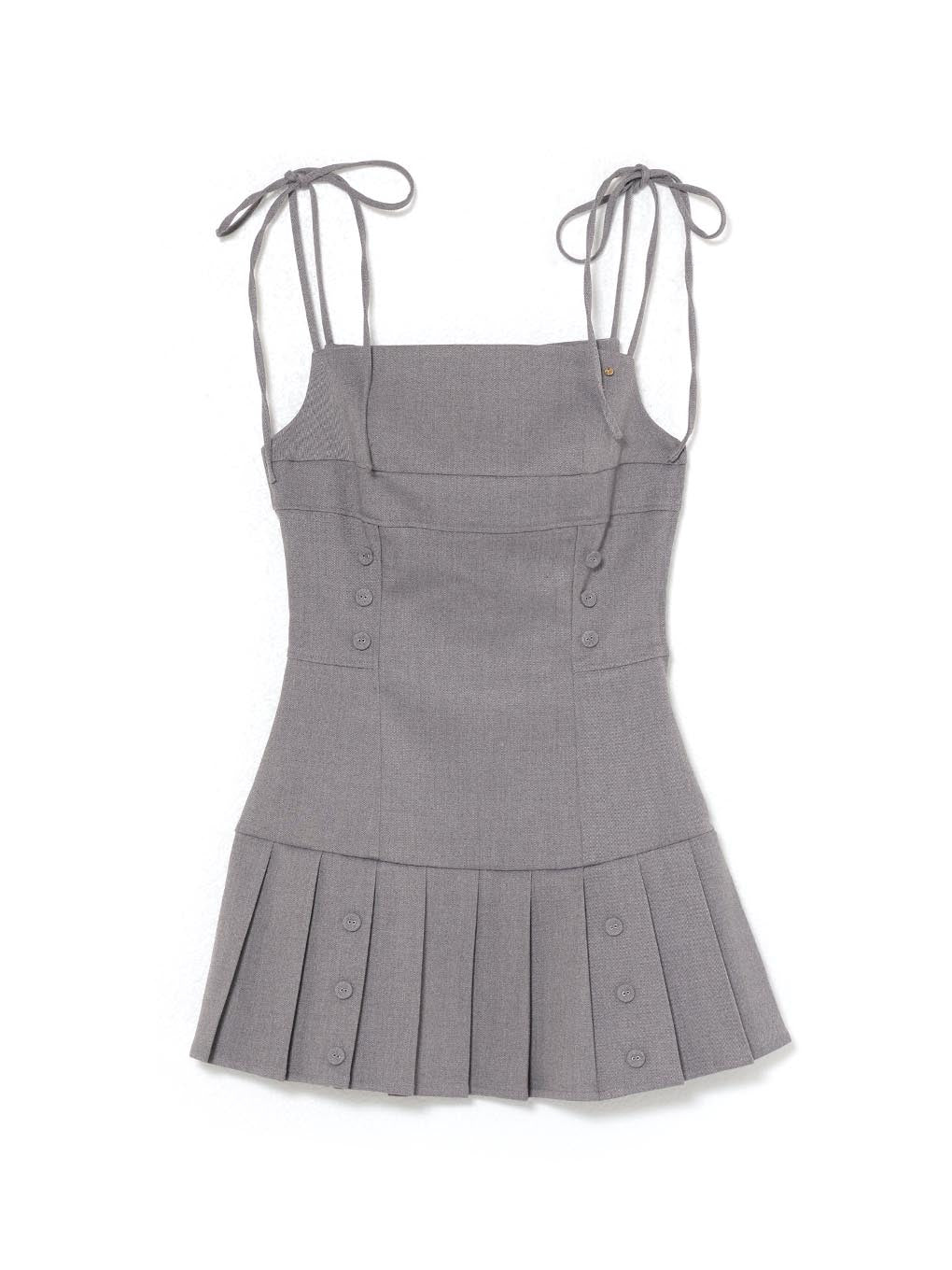 Grenda pleats set mini dress
