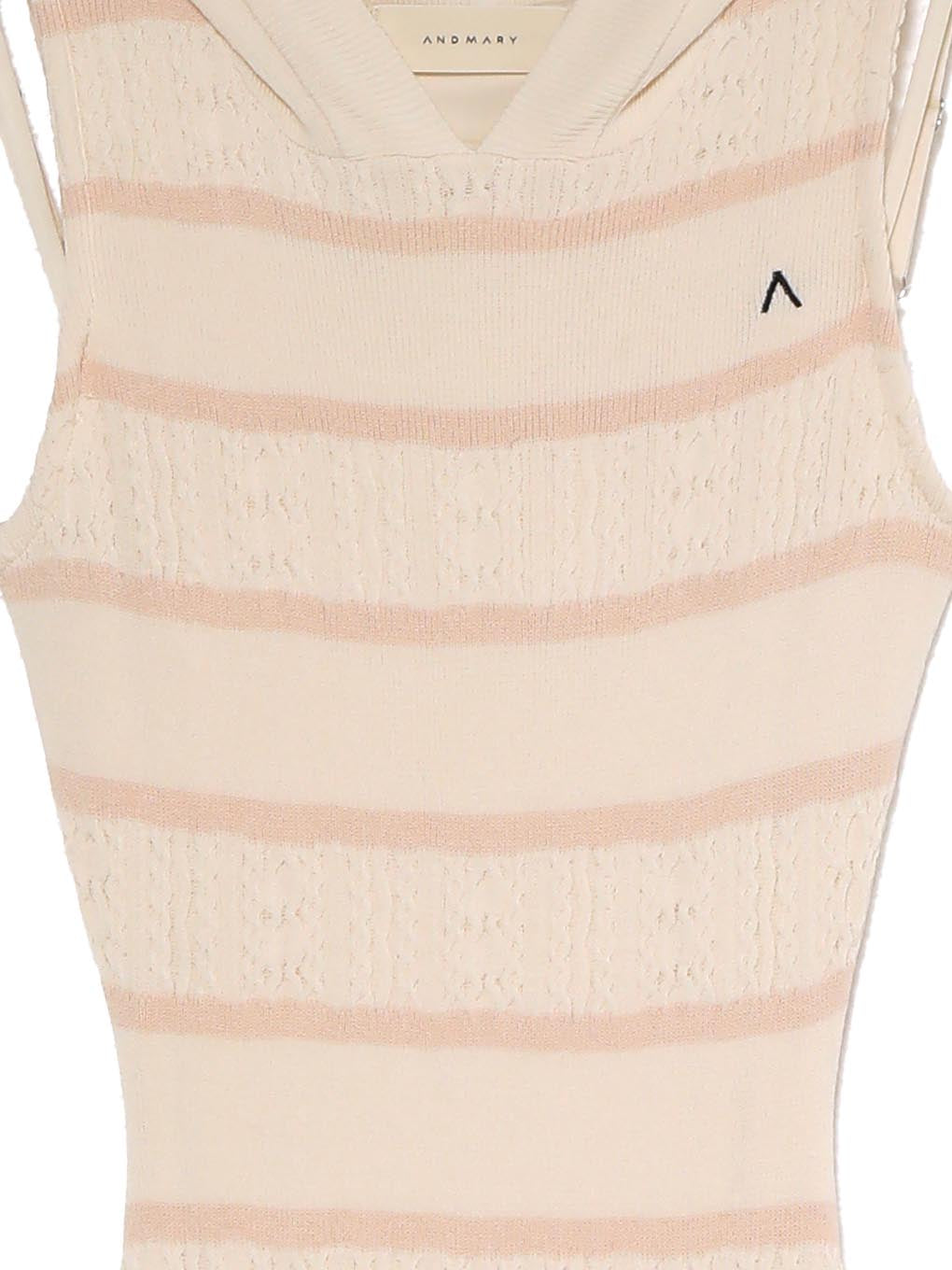 ルームウェア・パジャマ andmary Connie long dress pink beige ANDMARY】Connie long dress