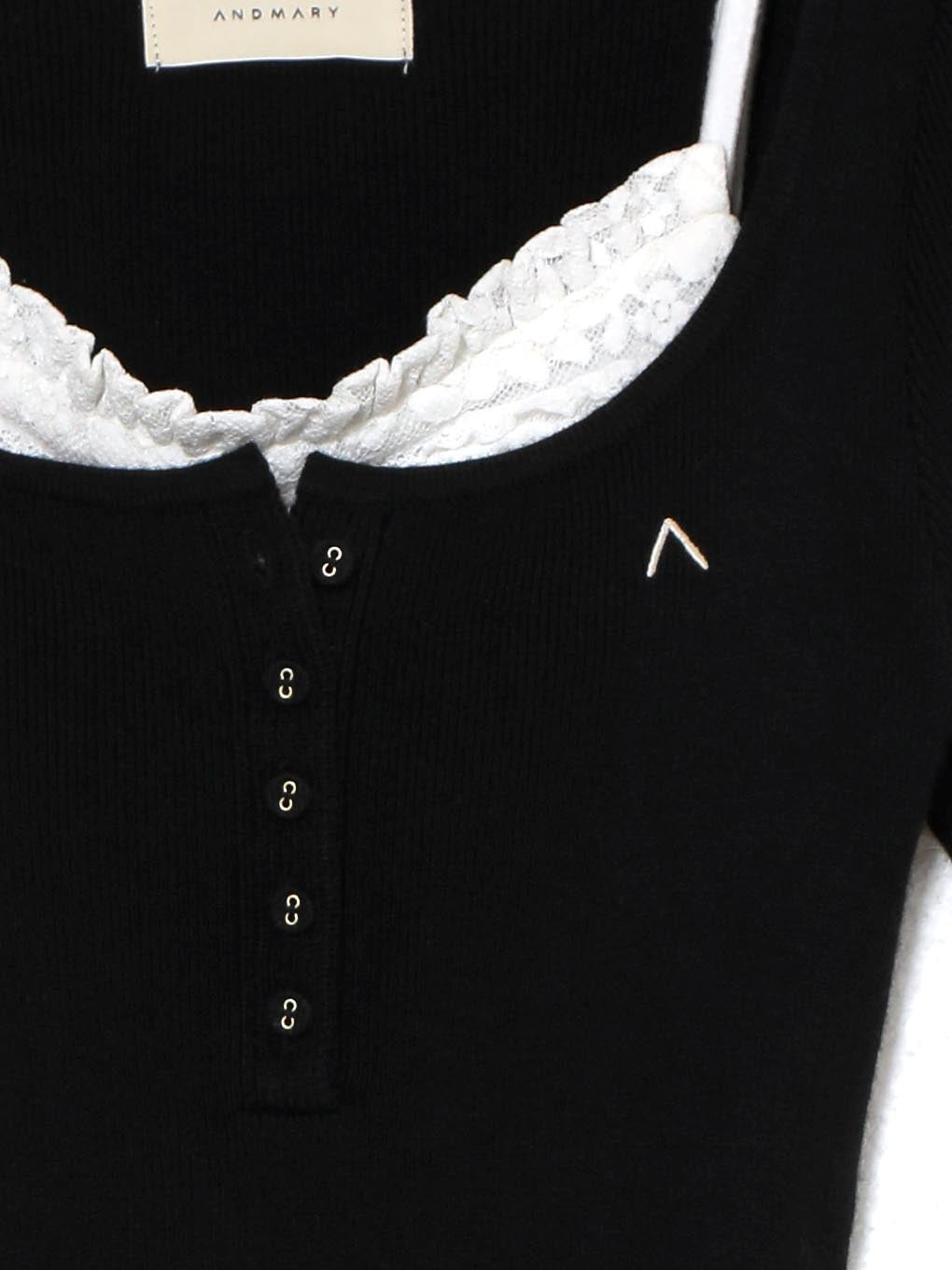 ANDMARY】Cyndi frill knit mini dress