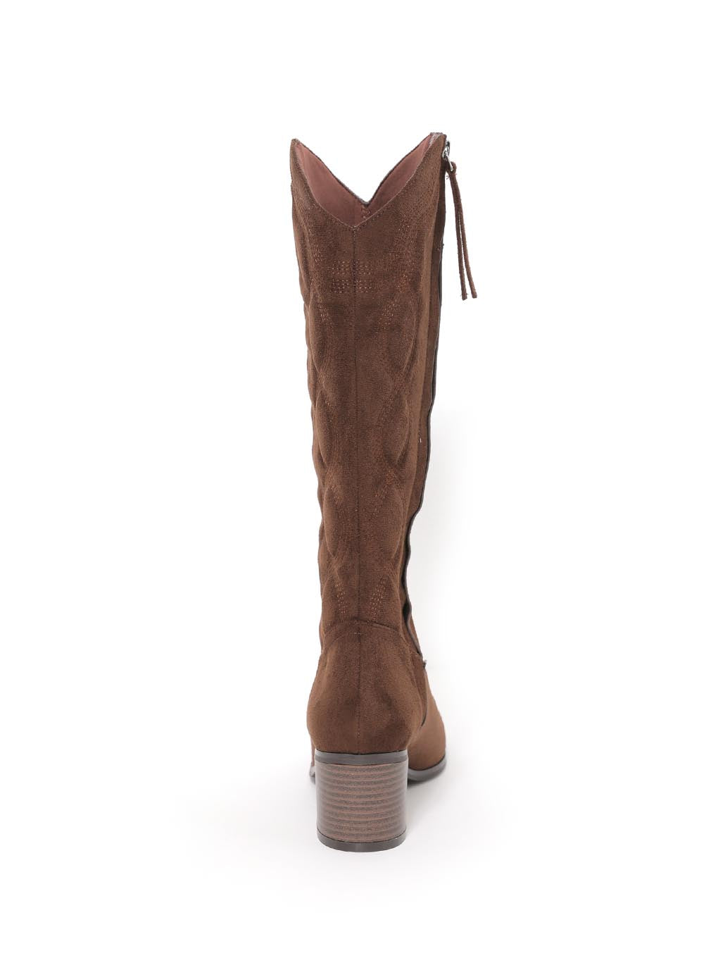 Heart point western suede boots