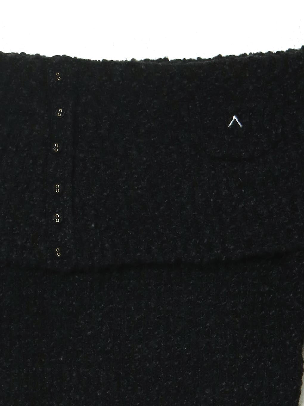 ANDMARY Aurora knit mini dress アイボリーミニワンピース