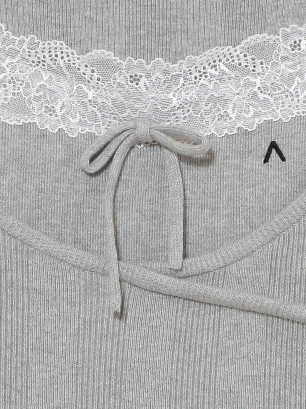 ANDMARY Cachecoeur lace set tops グレー ANDMARY】Cachecoeur lace set tops