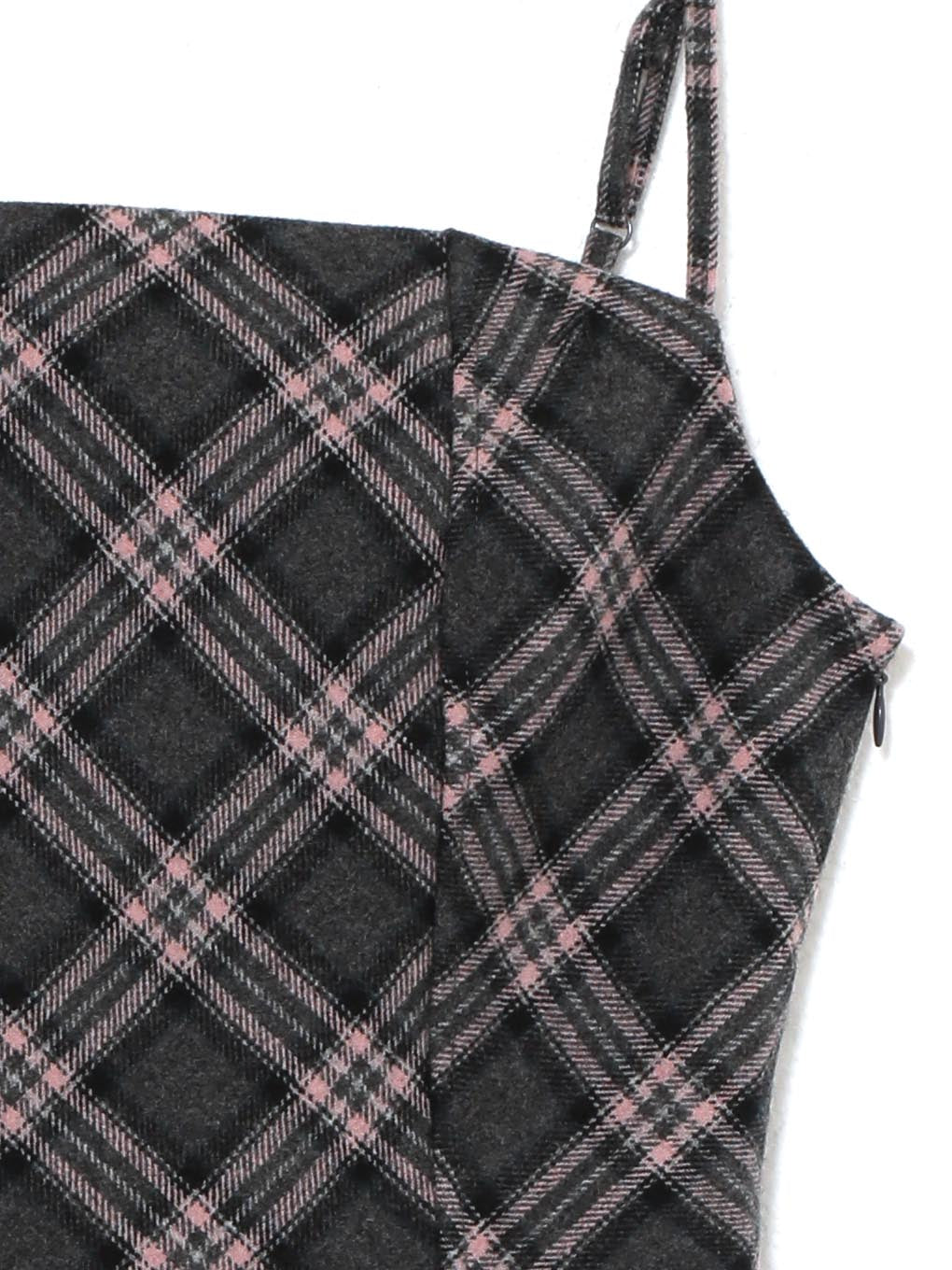 Selena check mini dress