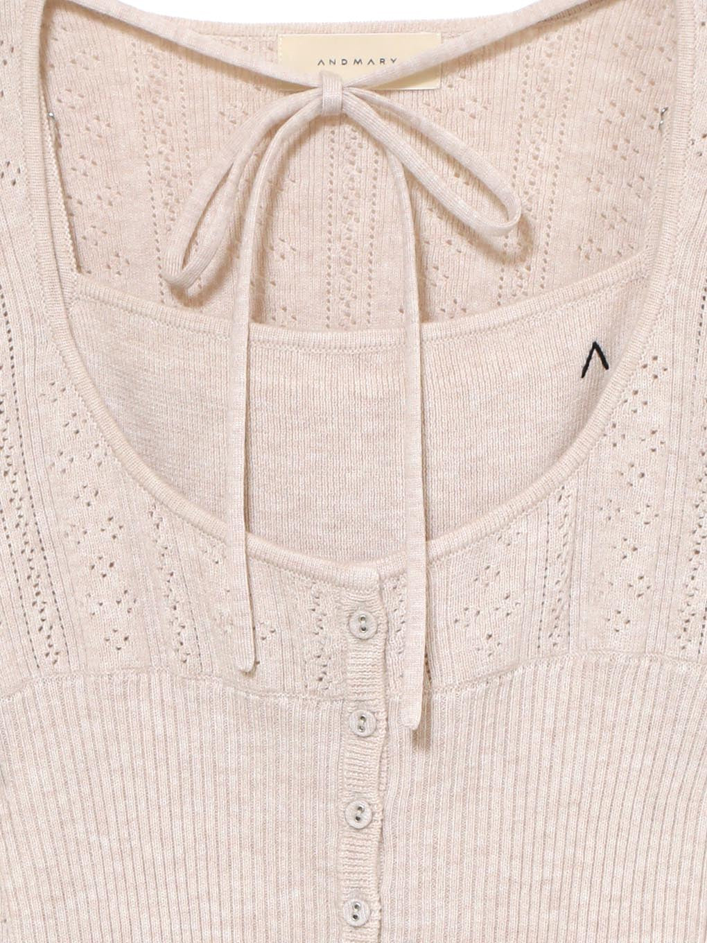 トップス ANDMARY Raelynn knit tops beige ANDMARY】Realynn knit tops