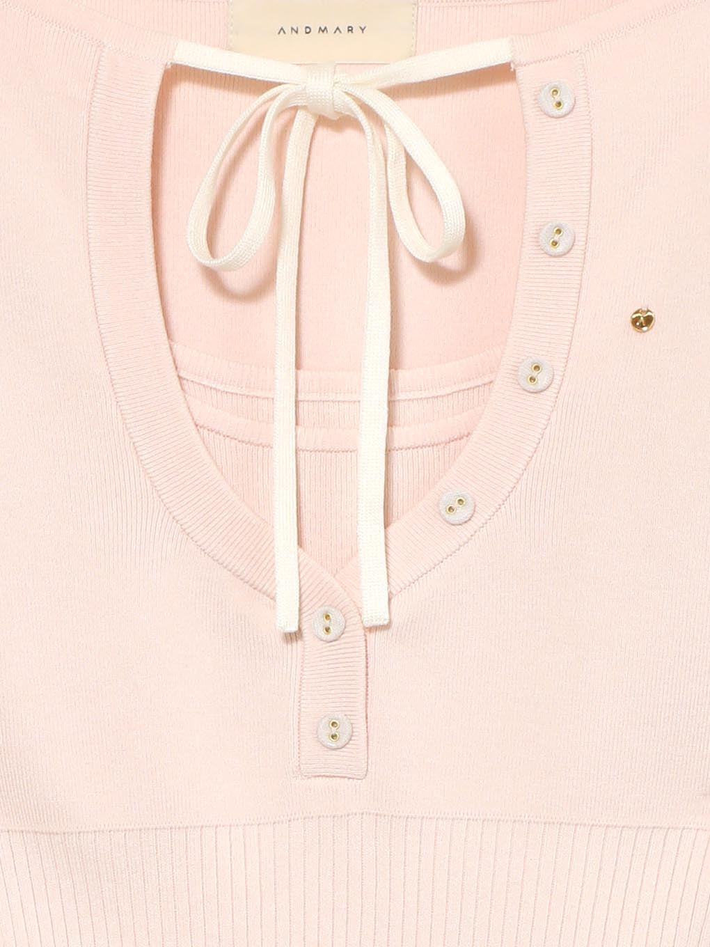 Hein ribbon knit tops