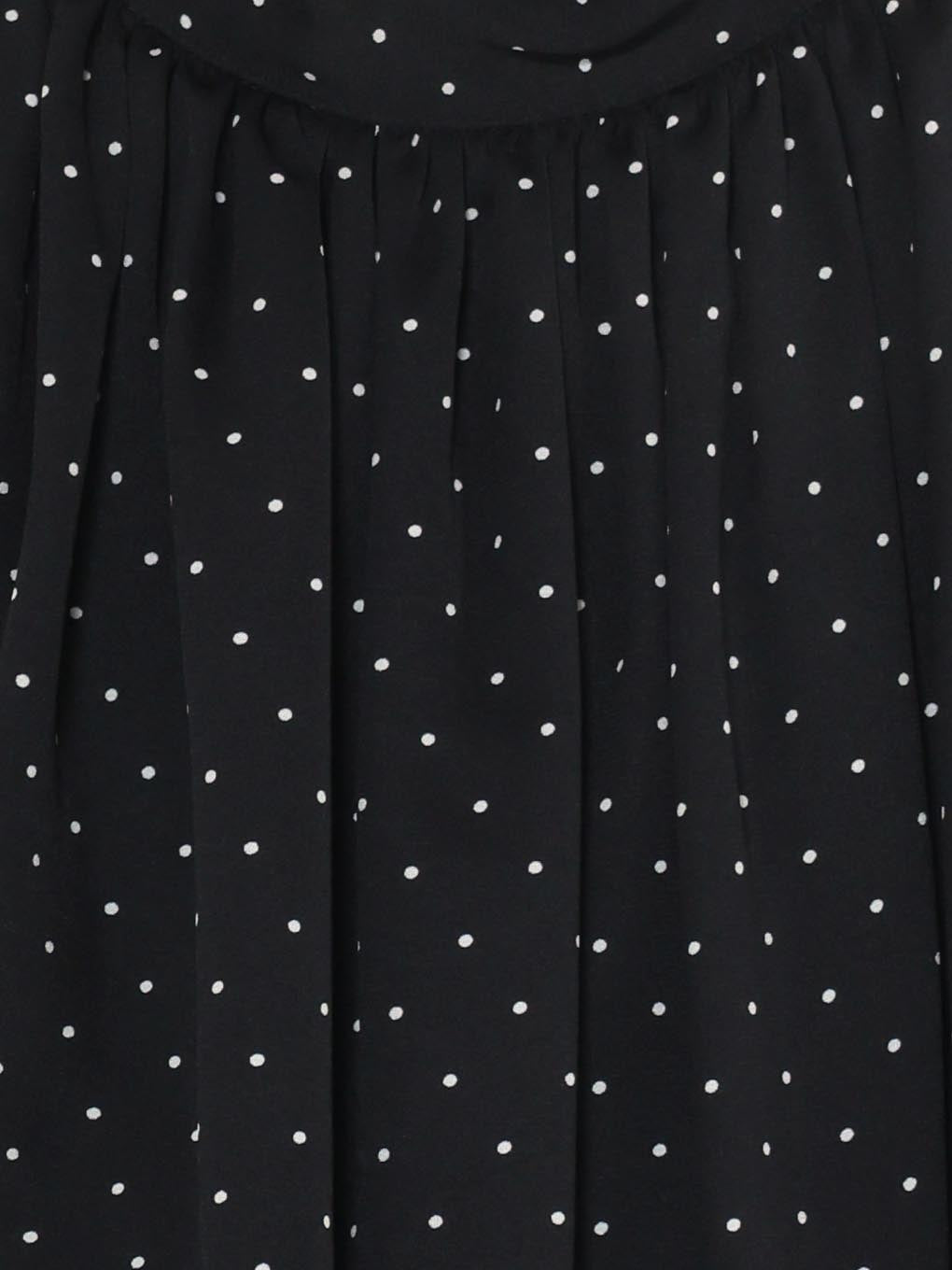 Dot balloon blouse set up
