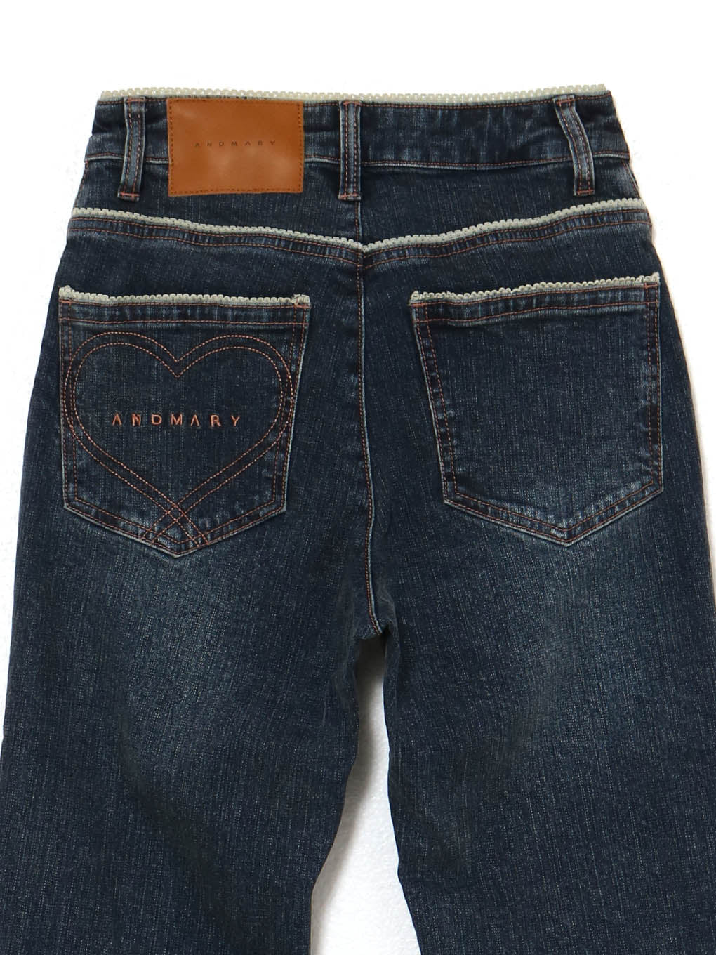 Heart stitch denim