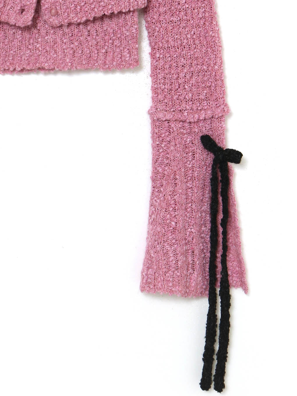 ファッションandmary Lotta ribbon set cardigan ピンク