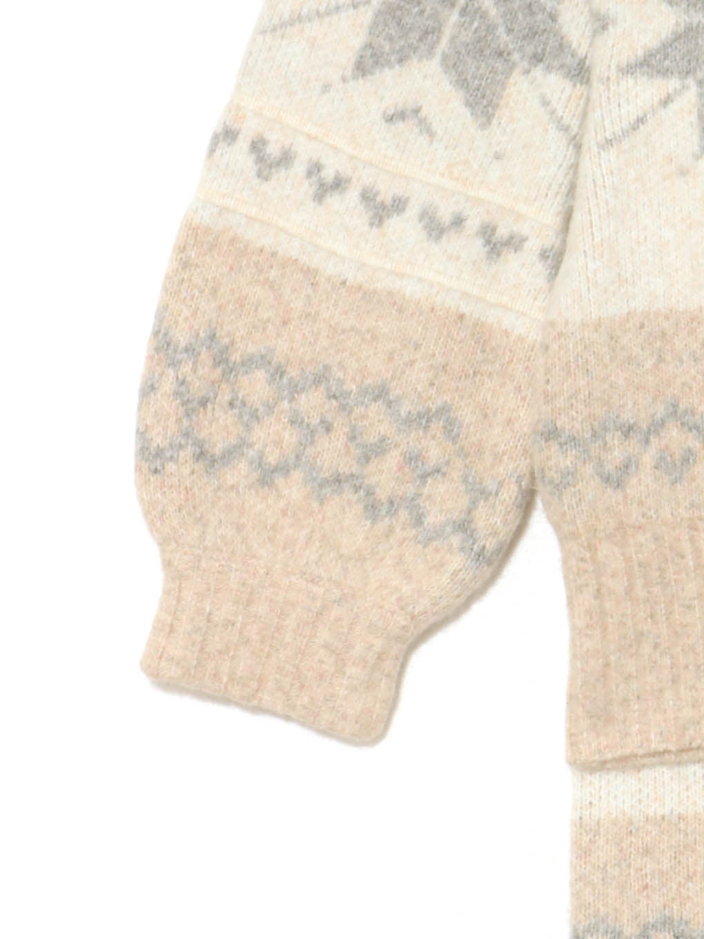 andmary Milky pile heart 3点セット ANDMARY】Heart nordic cardigan set up