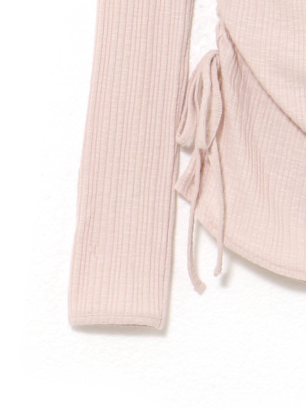 ワンピース andMary Lala shirring ribbon tops pink ANDMARY】Lala shirring ribbon tops