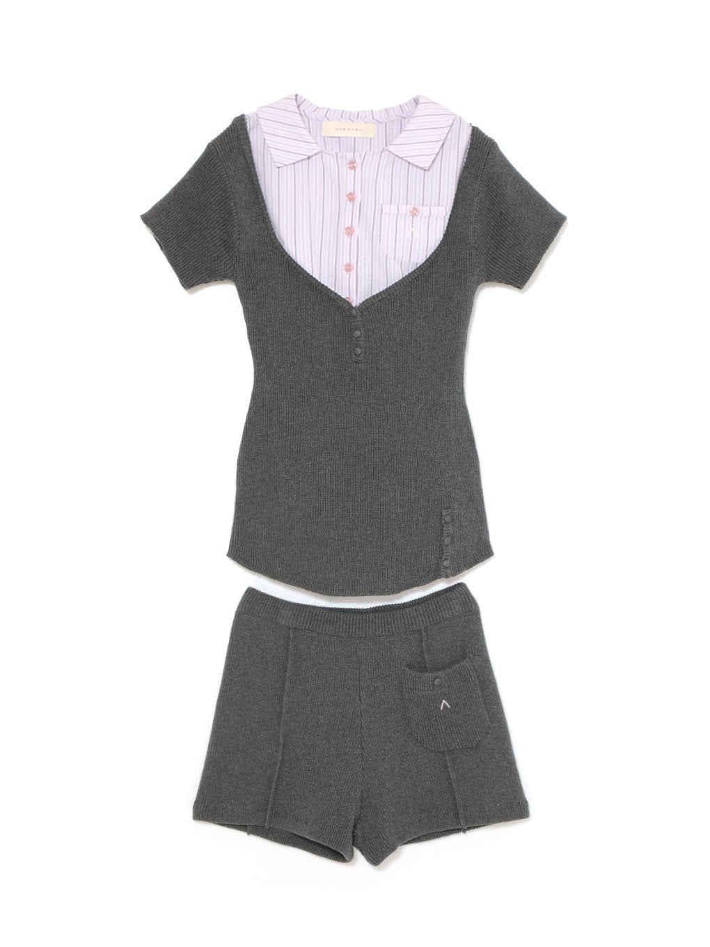 ANDMARY】Mimi girls shirt set up