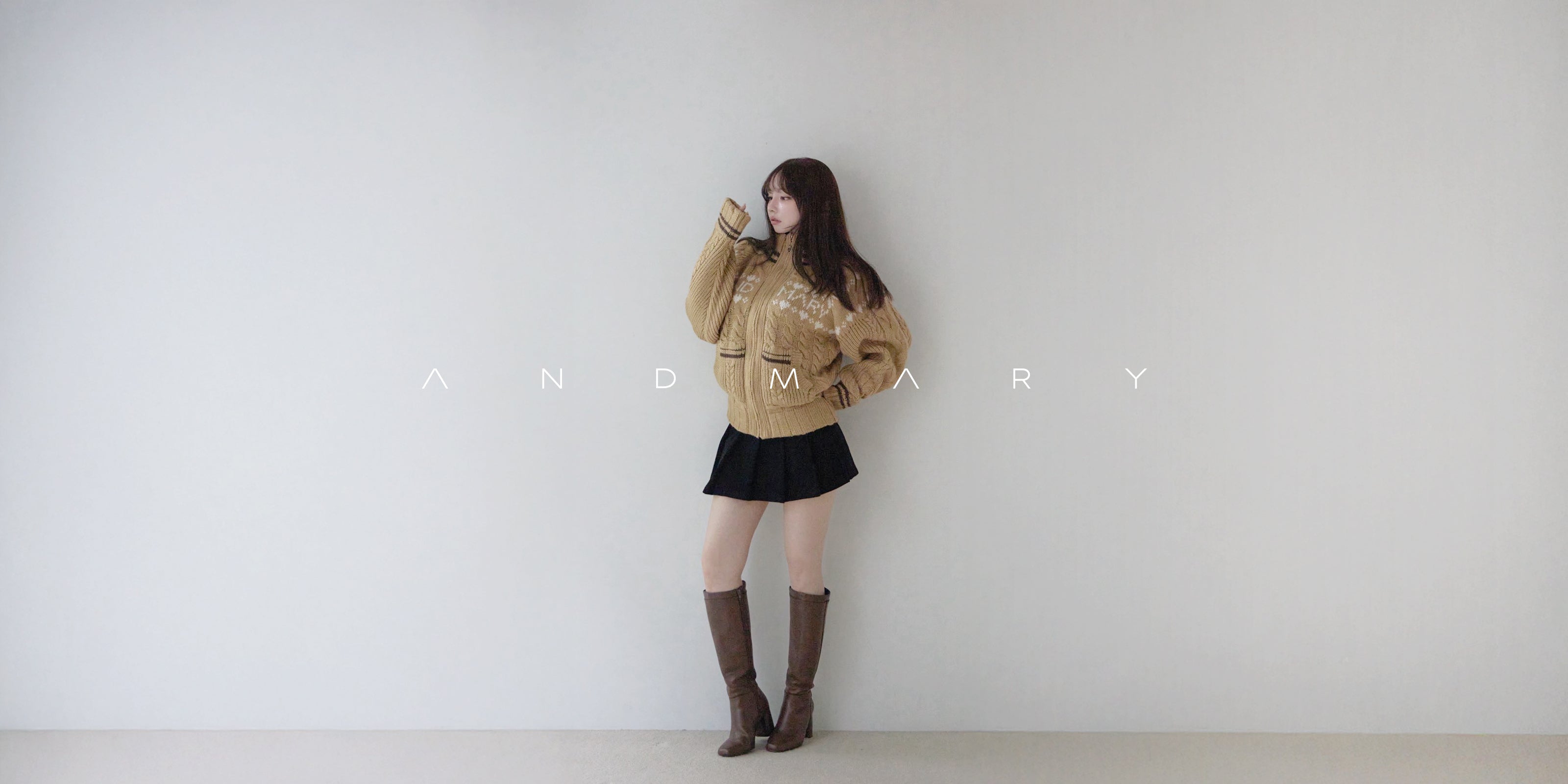 ワンピース Andmary Riri check set up ANDMARY】Riri check set up