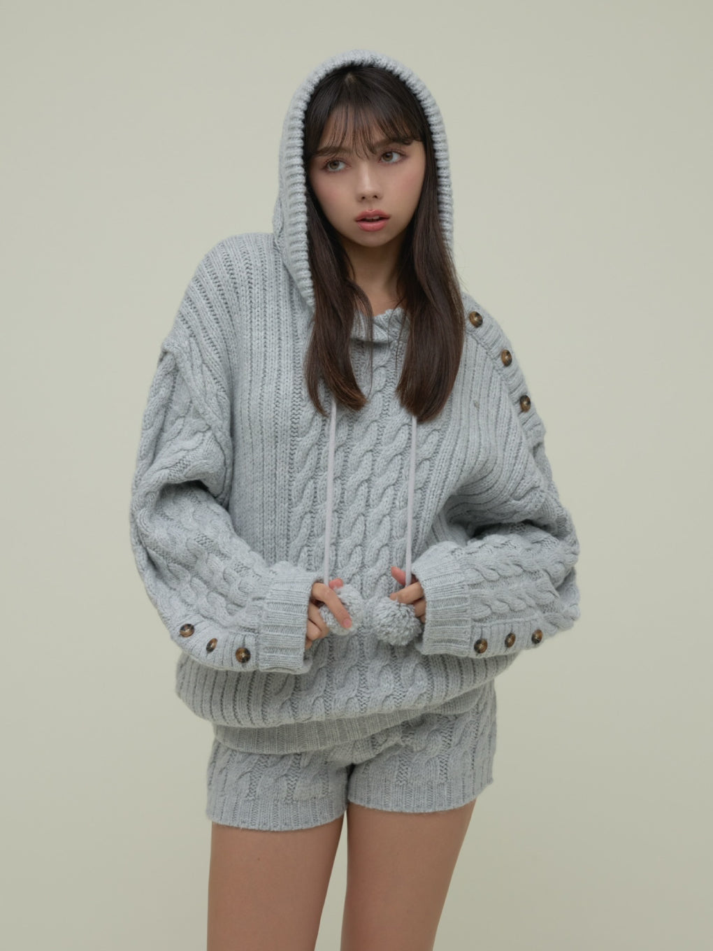 ANDMARY】Yara cable knit set up