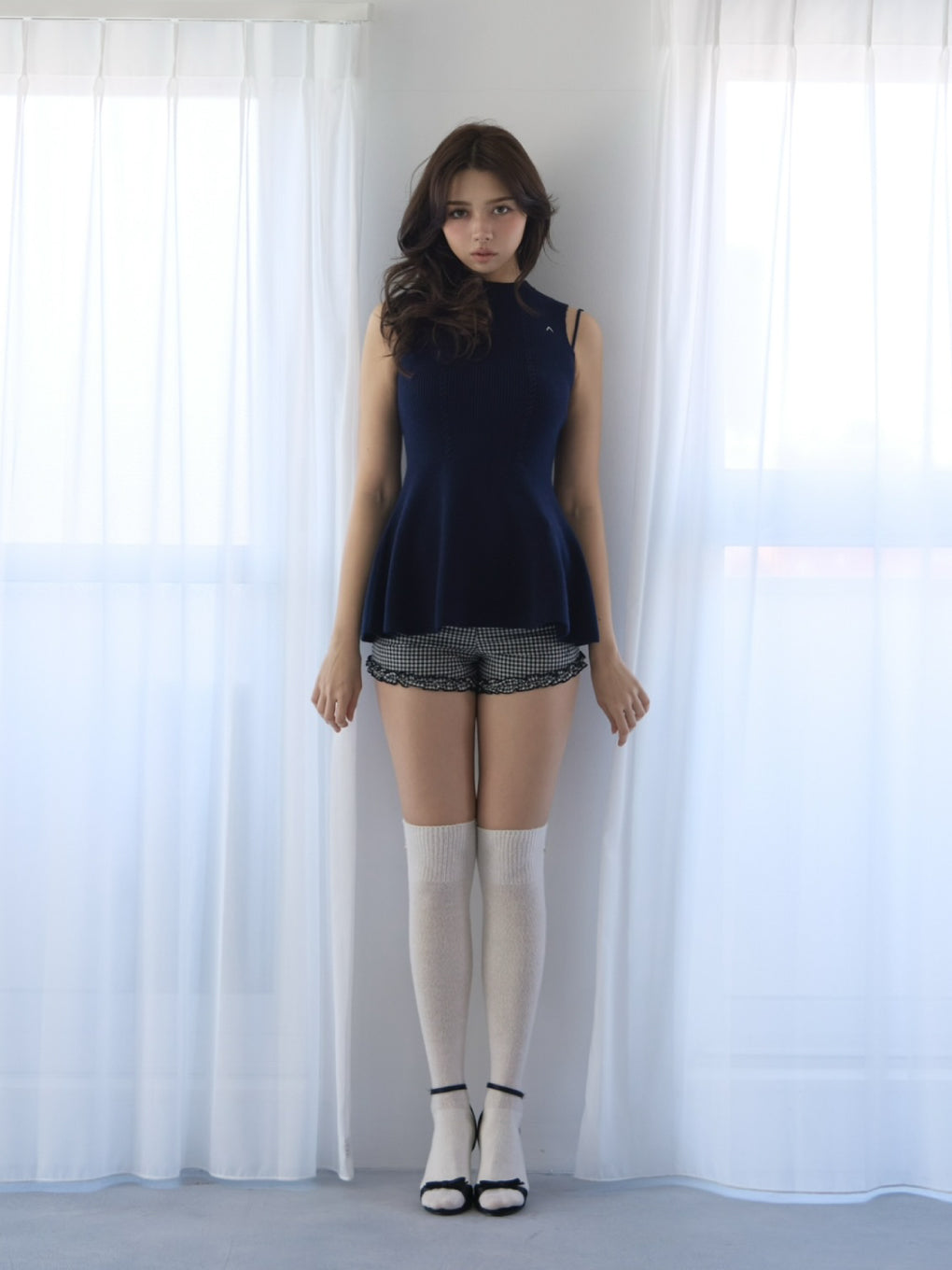 ANDMARY】Adel peplum knit tops