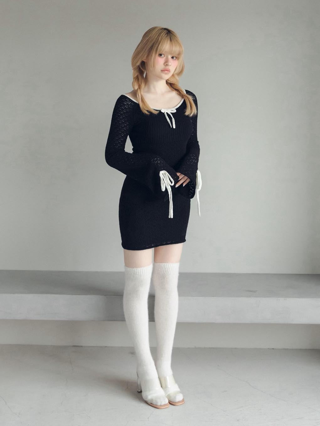 andma【 アンドマリー 】Lily crochet mini dress  ivory