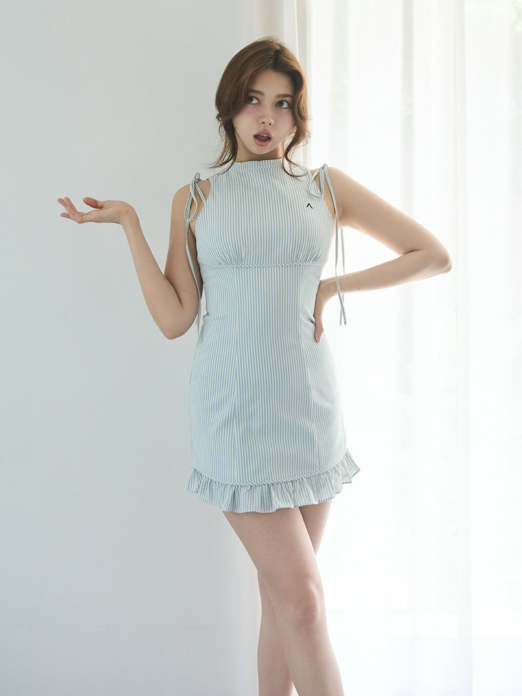 ANDMARY】Ann stripe mini dress