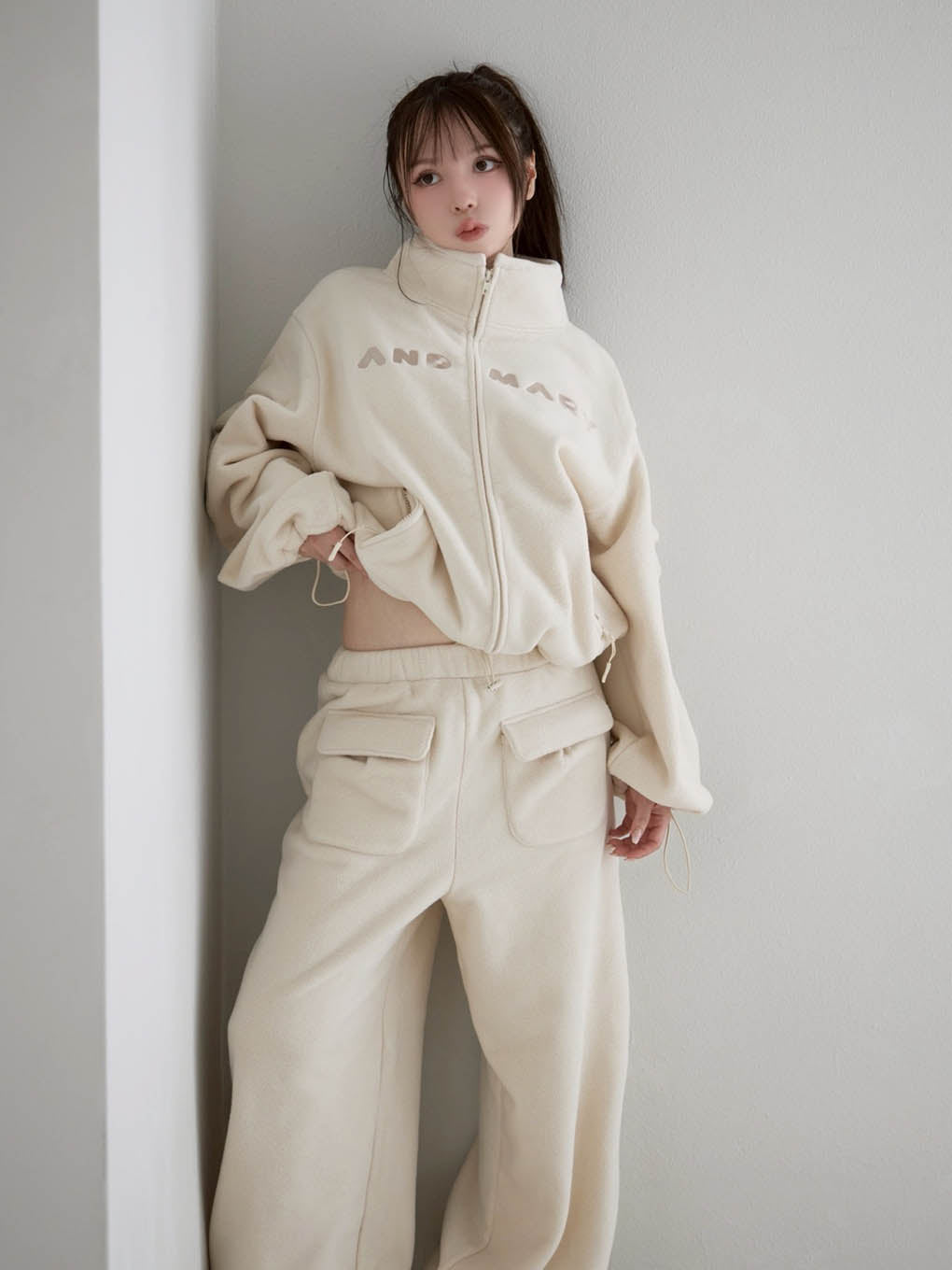 Mary logo fleece jacket