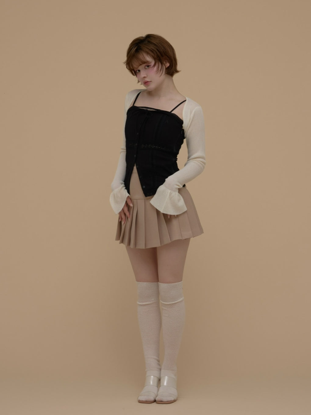 ANDMARY】Kiki lace cardigan set tops