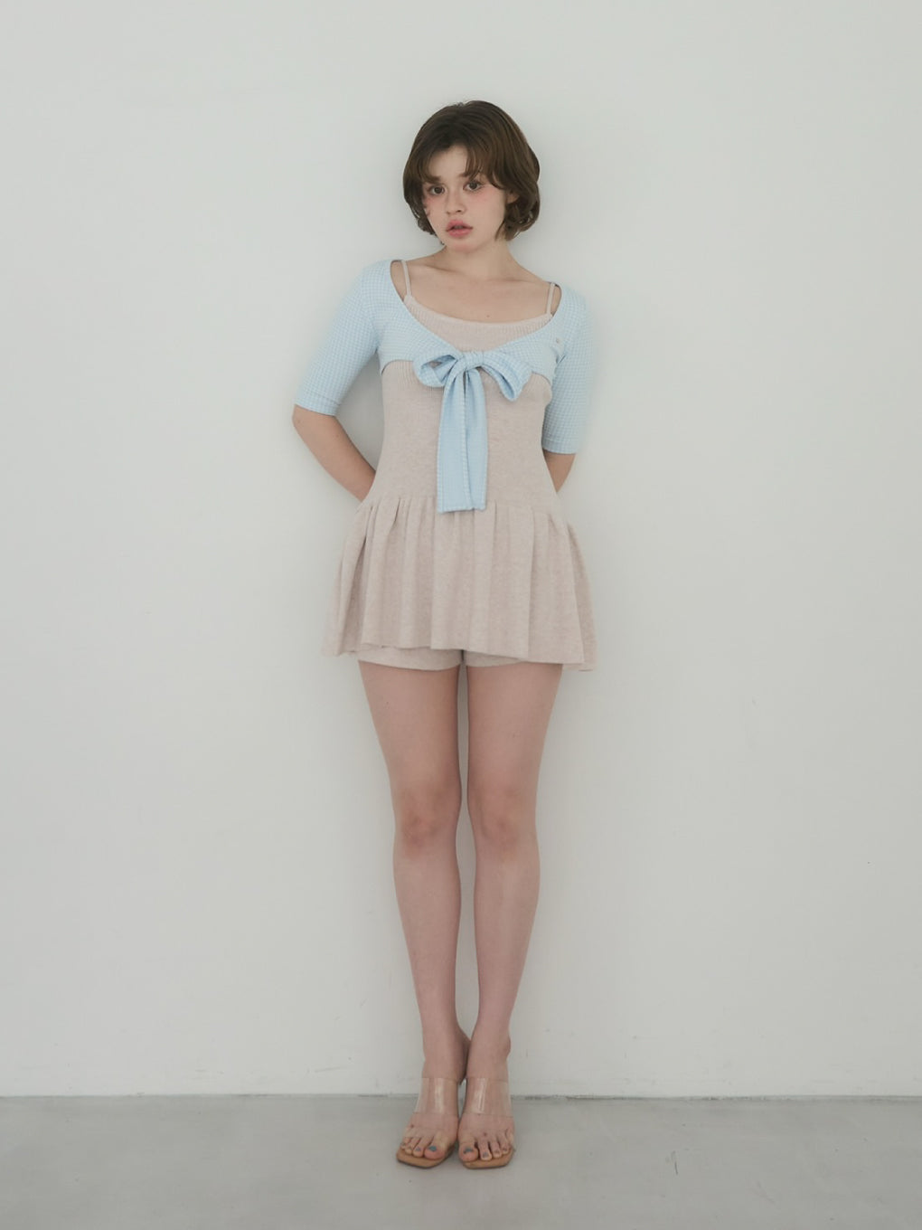 Risa gingham check set dress