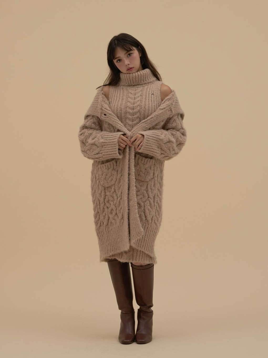 Jose knit cardigan set dress