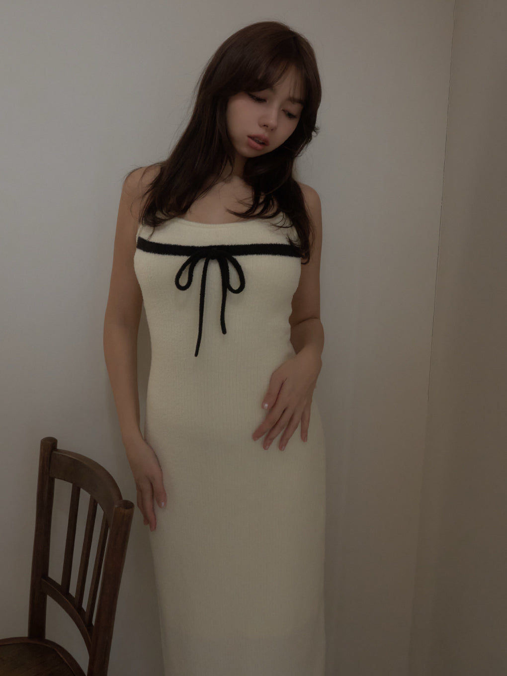 Sugar knit ribbon dress