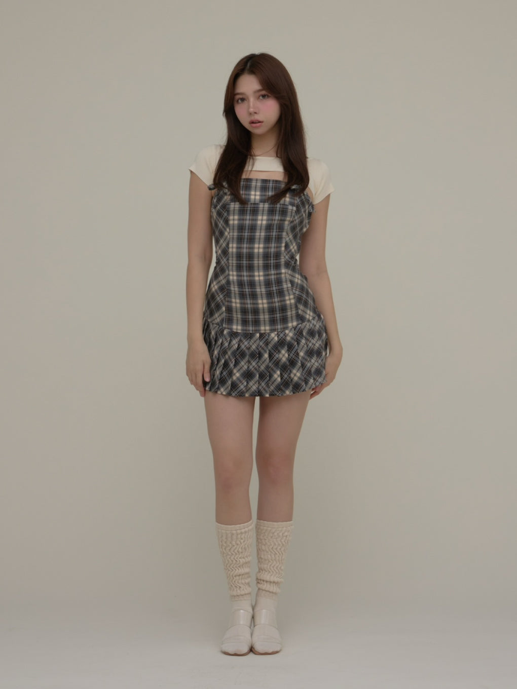 ANDMARY】Karen check mini dress