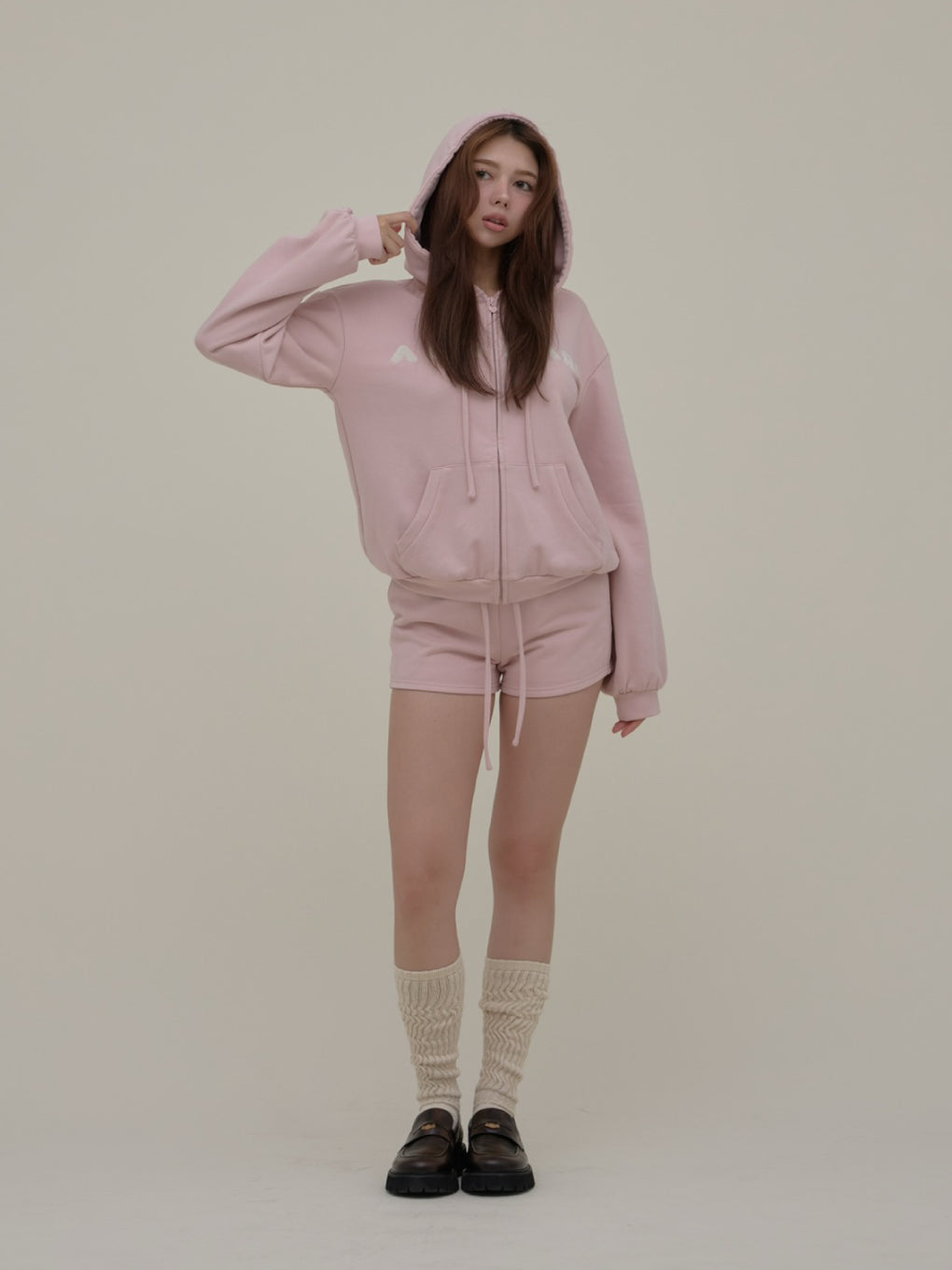 Mary loose hoodie set up