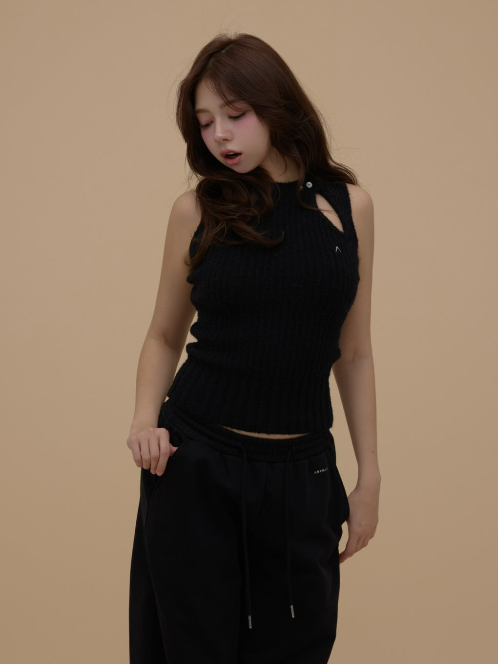 トップス andmary Zoff slit tank ANDMARY】Zoff slit tank