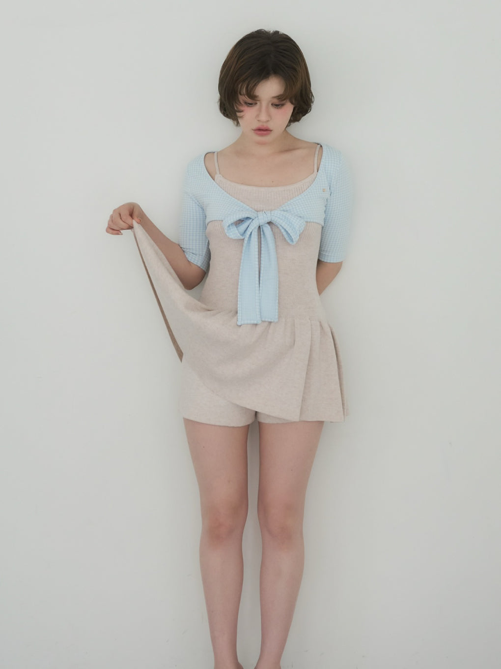 ANDMARY】Risa gingham check set dress