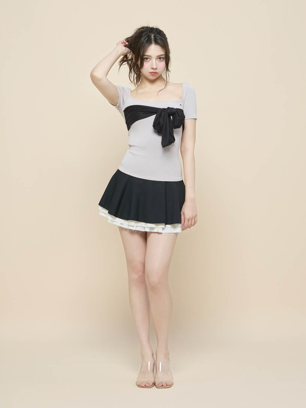 Chuchu flare mini skirt