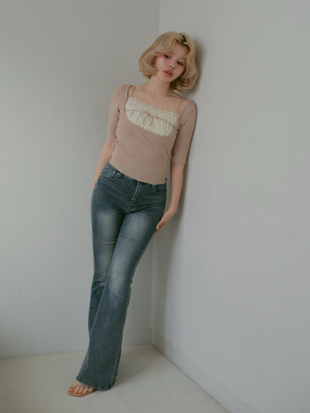 トップス ANDMARY Mew frill tops ANDMARY】Mew frill tops