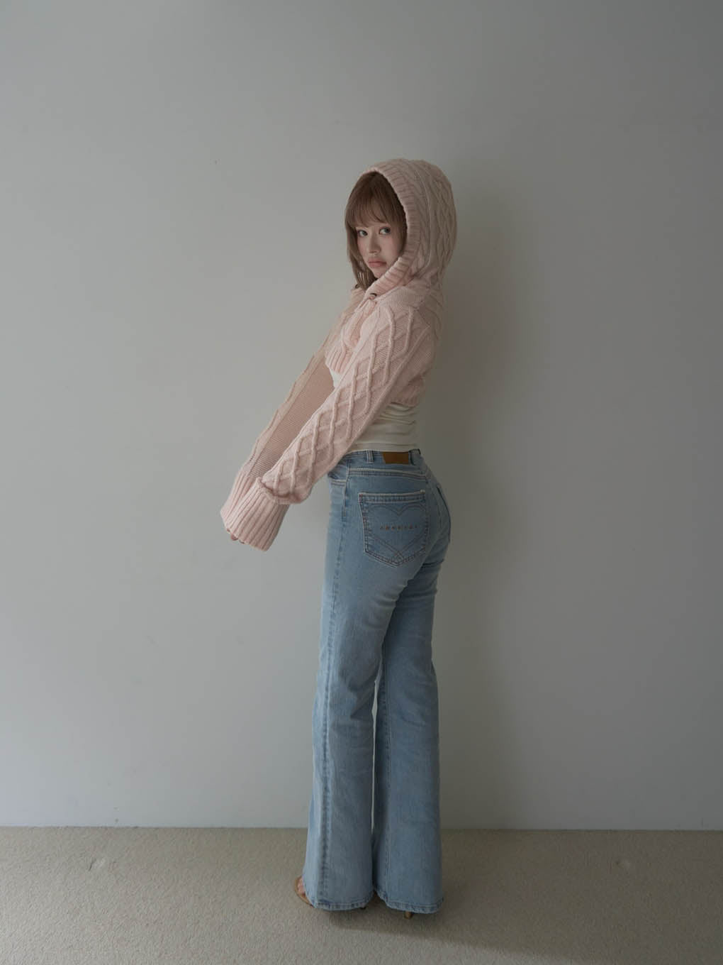Mary logo cable knit set