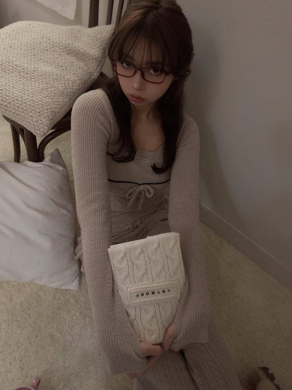 ルームウェア・パジャマ Sugar knit cable tops ivory andmary bebe Sugar knit cable tops