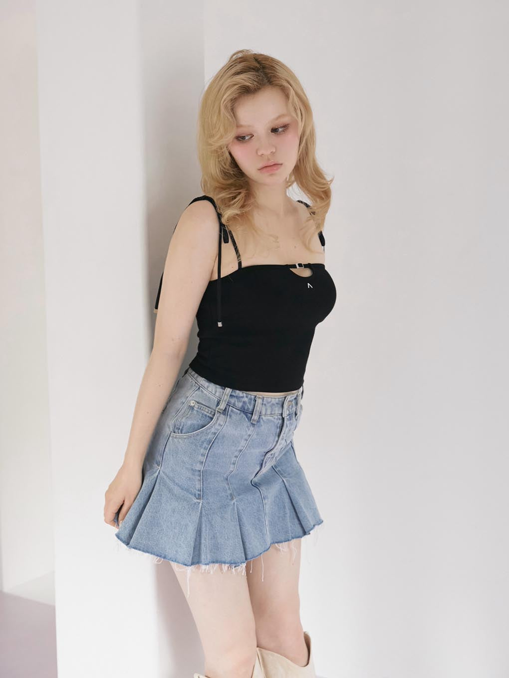 Amy denim mini skirt