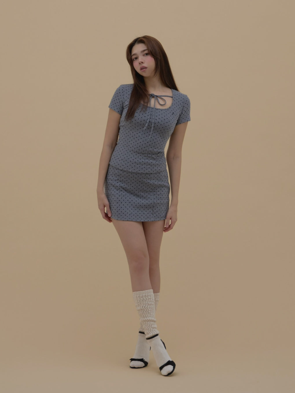 ANDMARY】Dot ribbon set up