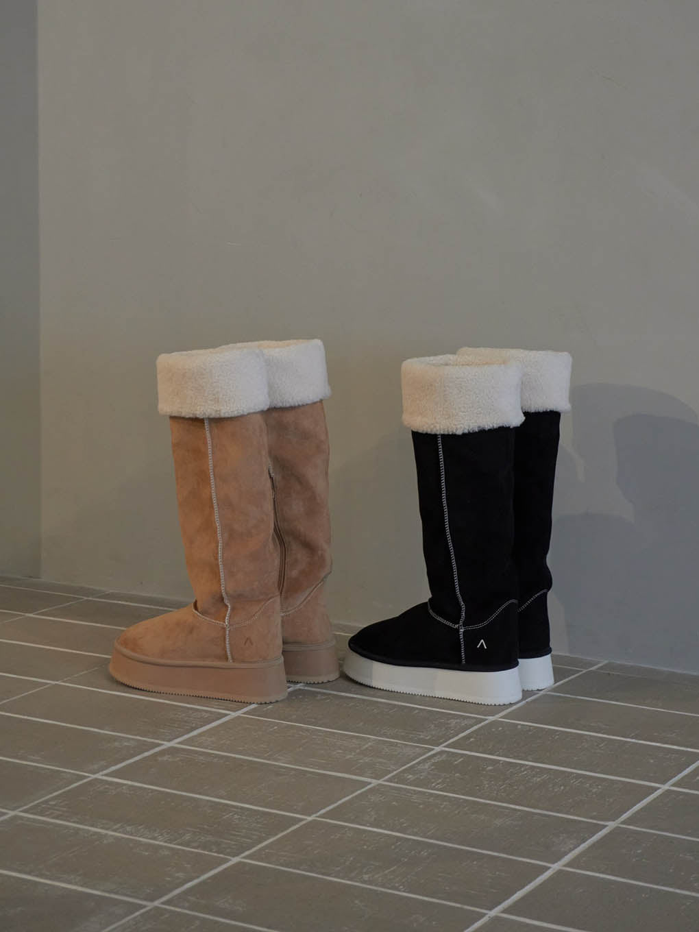 Gigi mouton boots ブラック　38 and mary　ブーツ