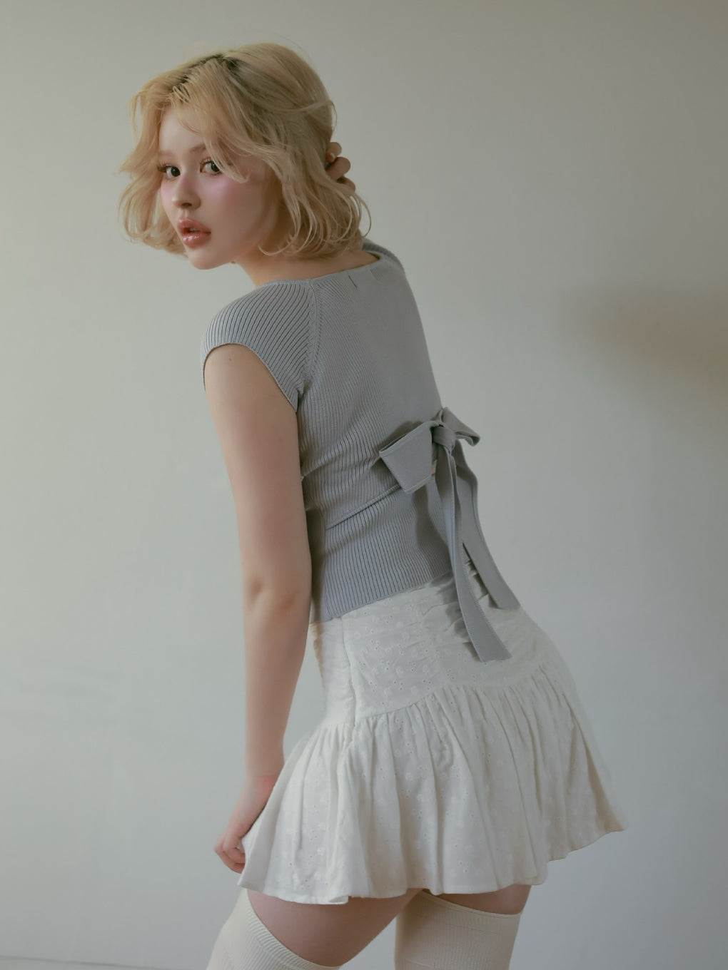 ANDMARY】Elle ribbon knit tops