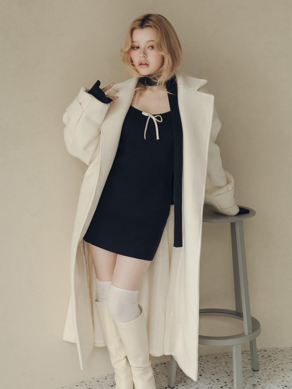 ANDMARY】Ange slit long coat