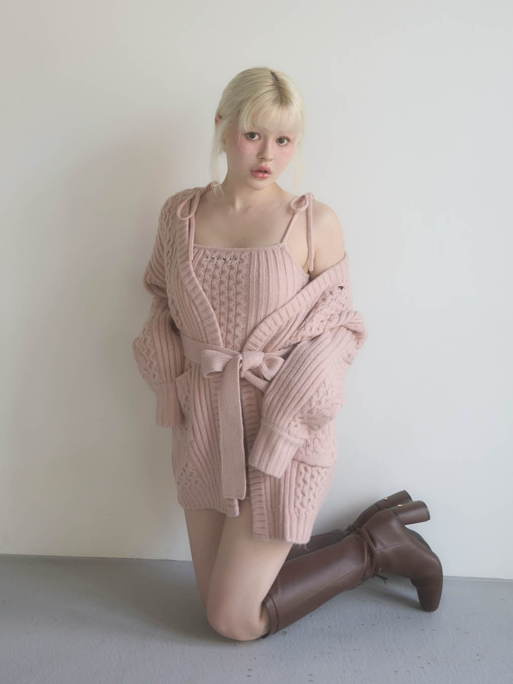 ジャケット・アウター Hug knit cardigan jp611-wh.jpg