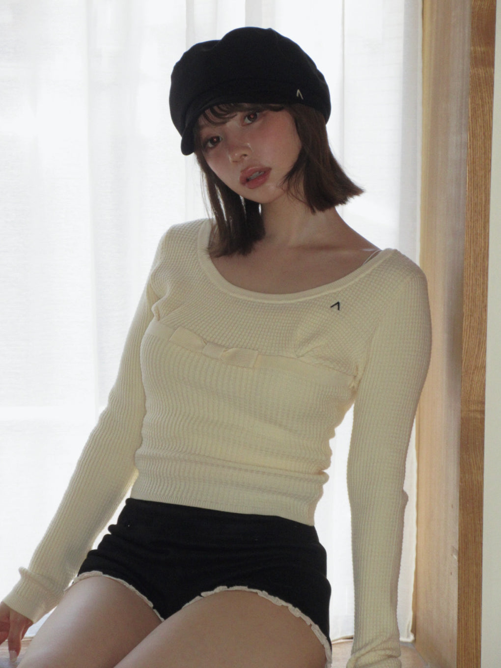 Waffle ribbon tops