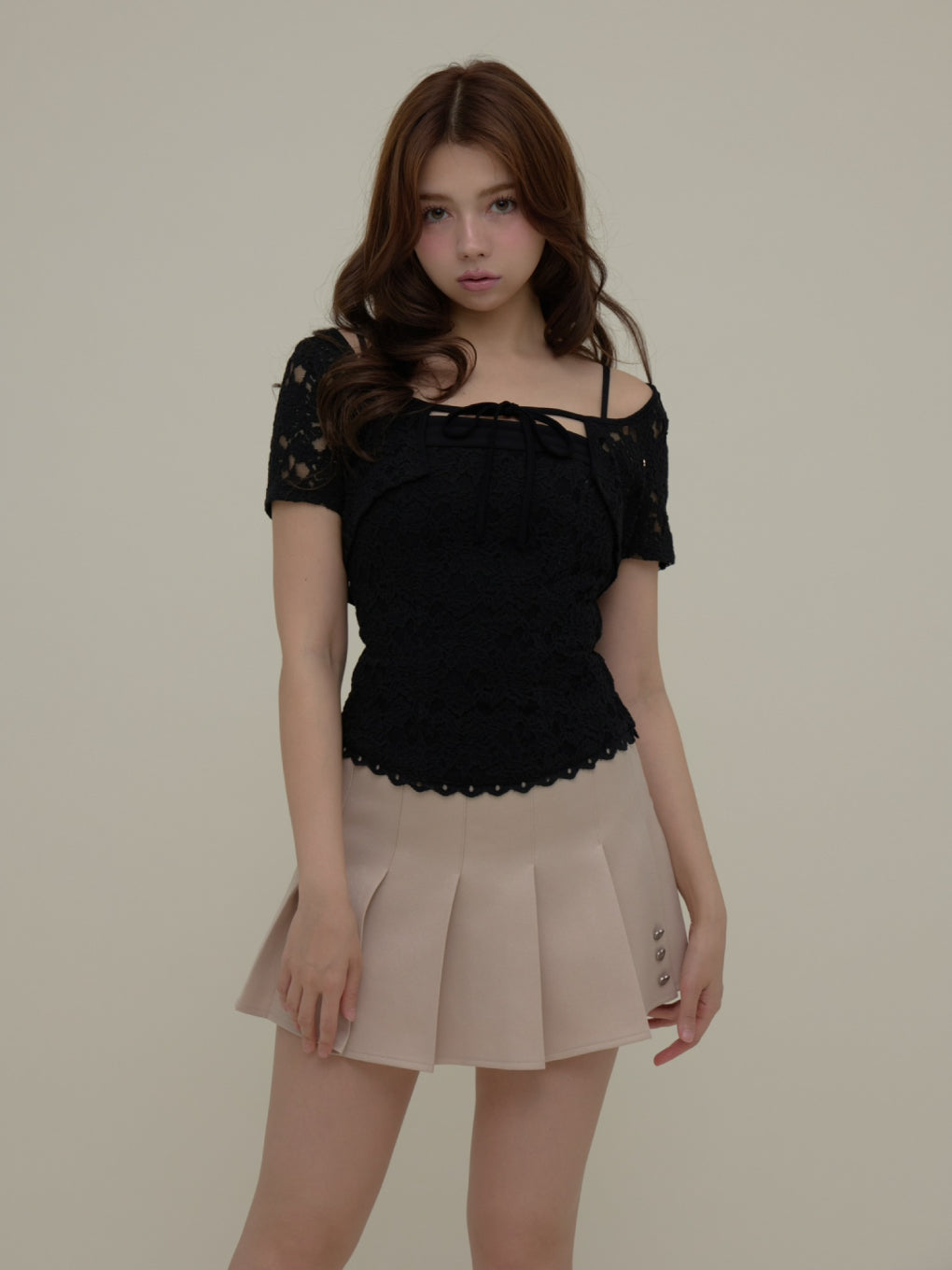 Sorin pleats mini skirt