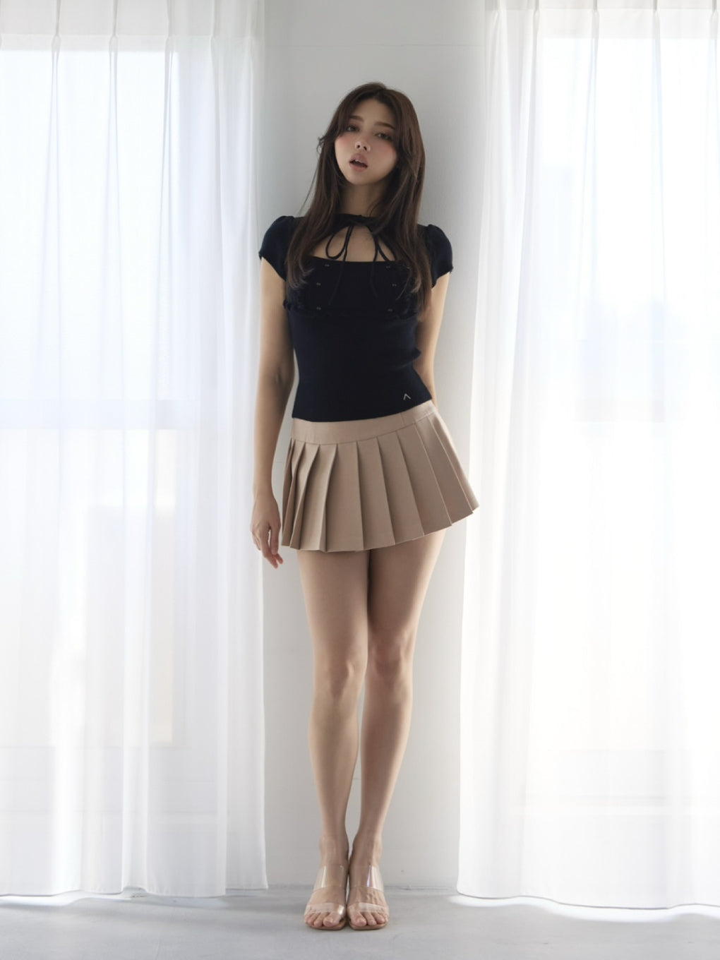 andmary トップス ANDMARY】Bell frill knit tops
