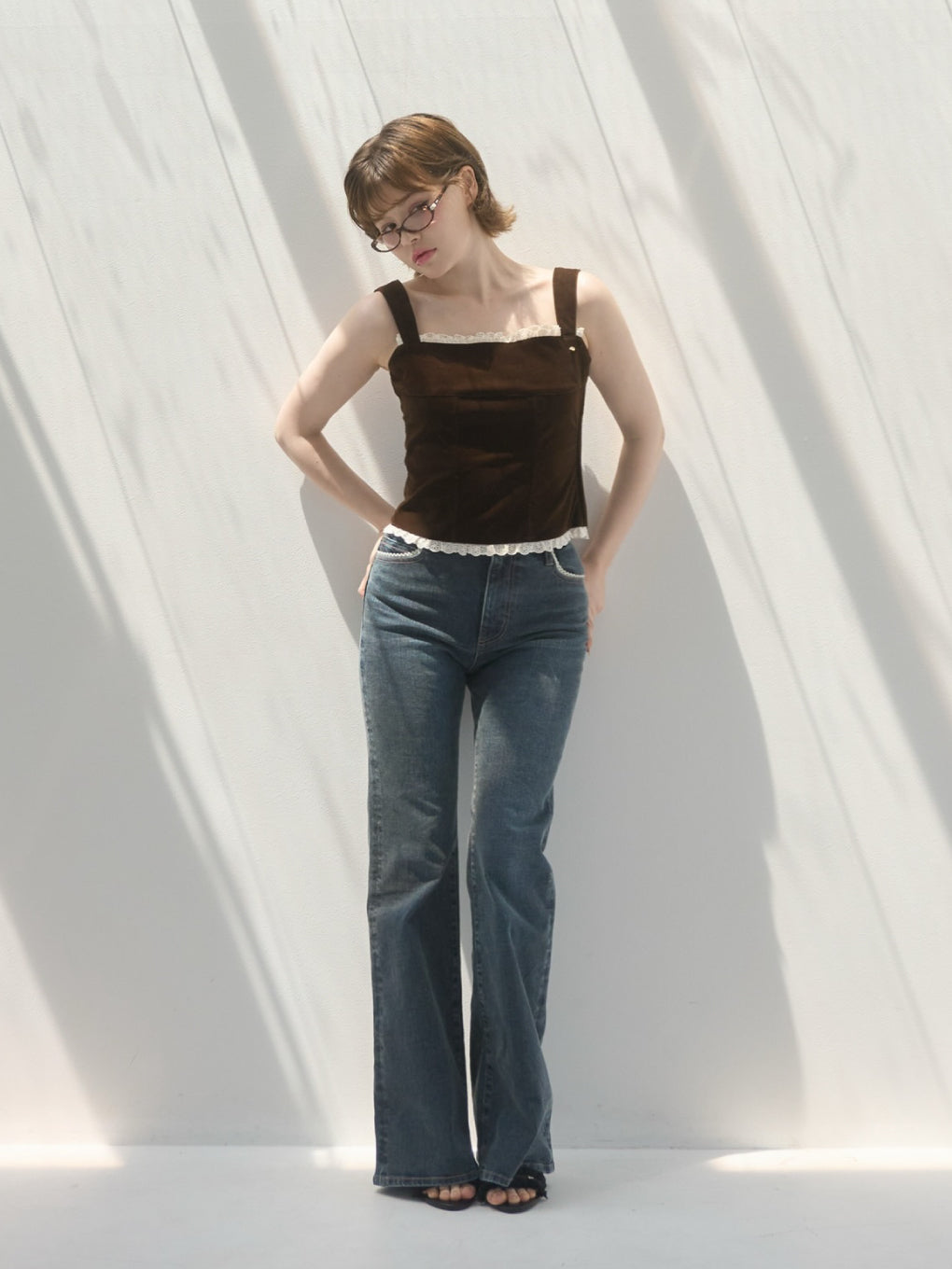 Natalie frill mule high